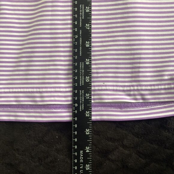 Vineyard Vines Polo Striped Shirt Men 2XL Purple Performance Stretch Golf XXL - Picture 6 of 6